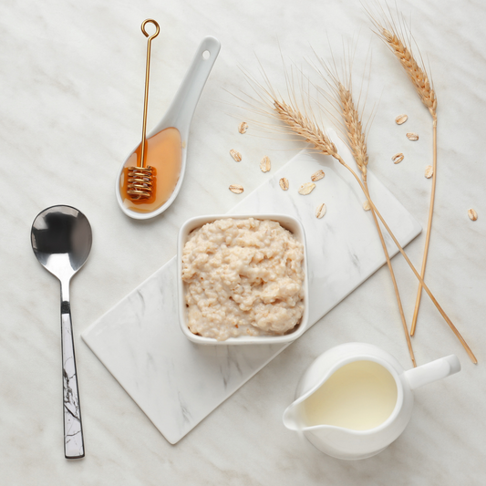 Avena, leche y miel